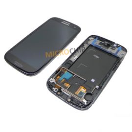 Кликните для увеличения изображения Samsung I9300 Galaxy S III Дисплей в сборе с тачскрином и передней панелью (цвет black) Оригинал